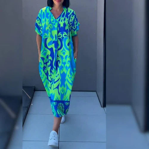 Bastiana - Rochie Elegantă Cu Imprimeu Floral