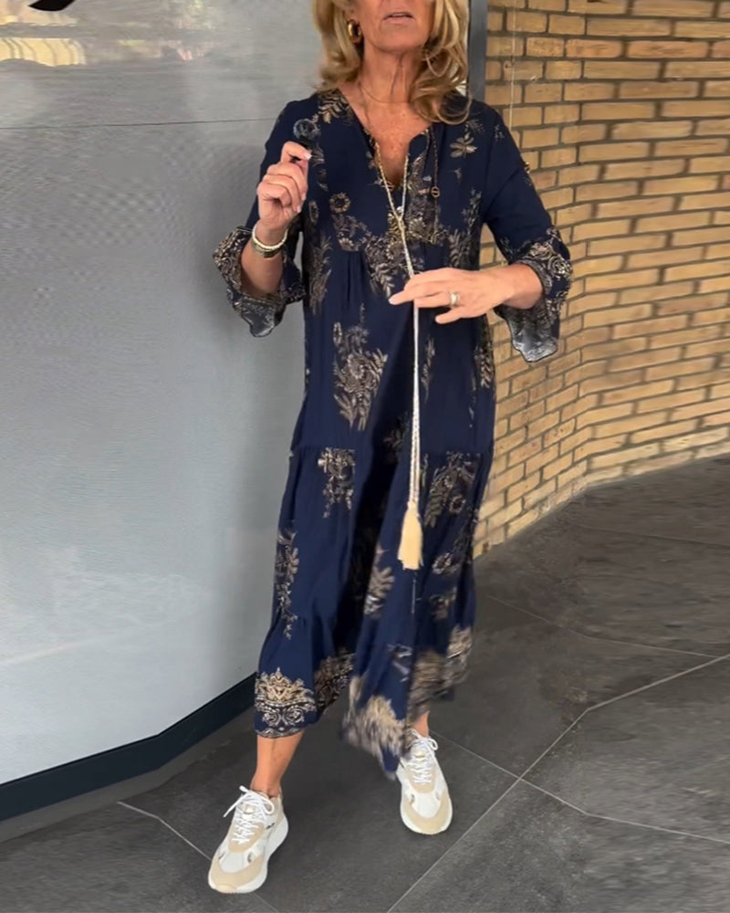 Hypatia - Rochie Vintage Cu Decolteu In V
