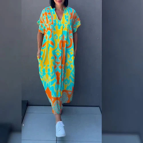 Bastiana - Rochie Elegantă Cu Imprimeu Floral
