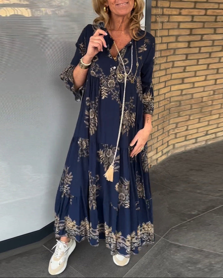 Hypatia - Rochie Vintage Cu Decolteu In V