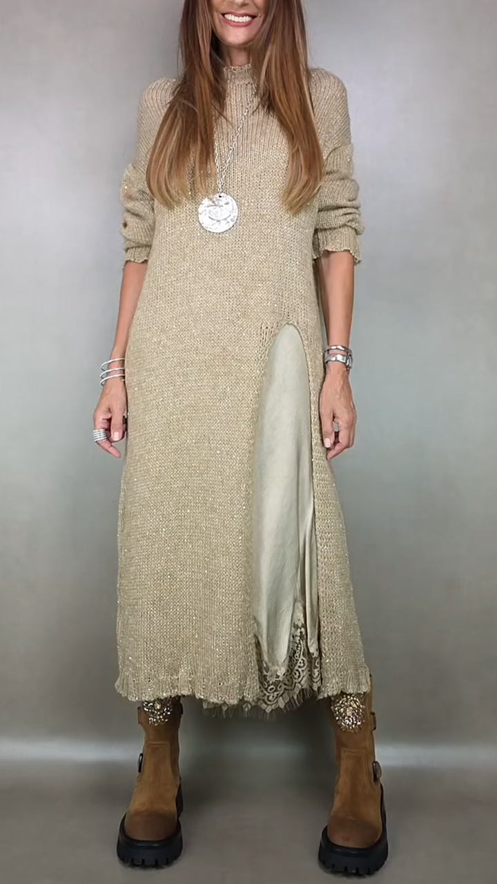 Jesika - Pulover Lung Elegante Cu Rochie