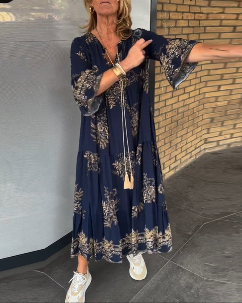 Hypatia - Rochie Vintage Cu Decolteu In V