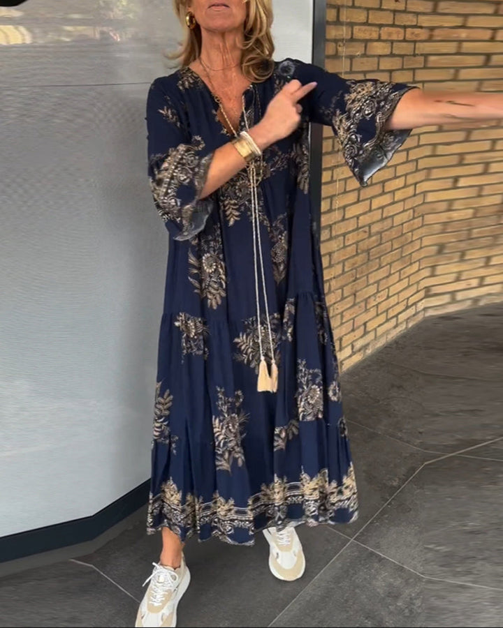 Hypatia - Rochie Vintage Cu Decolteu In V