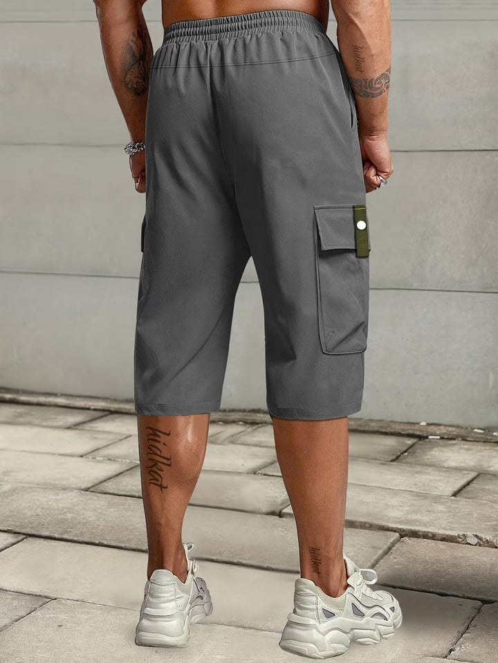 Burkus -  Pantaloni Scurți Casual De Tip Cargo Cu Mai Multe Buzunare