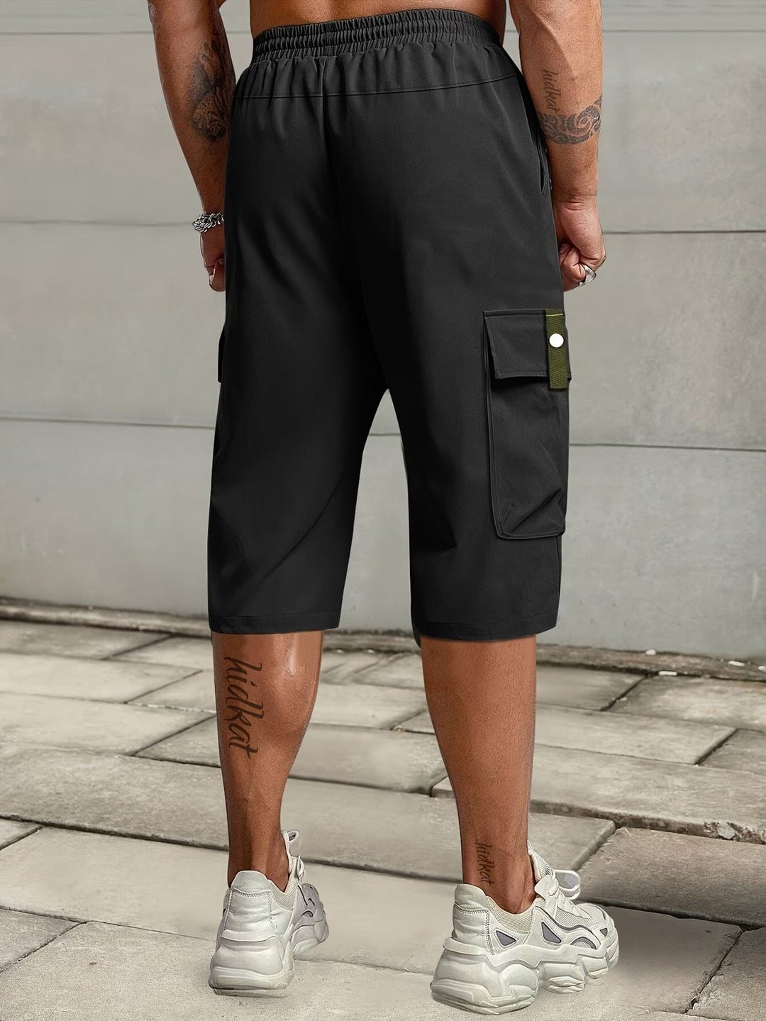 Burkus -  Pantaloni Scurți Casual De Tip Cargo Cu Mai Multe Buzunare