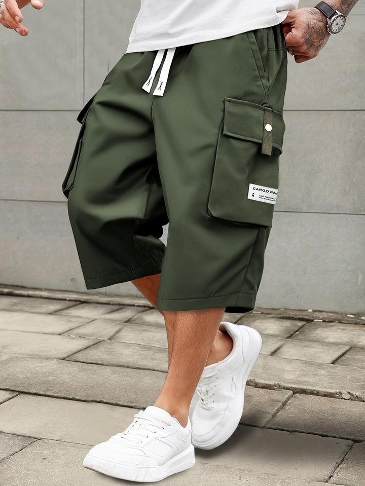 Burkus -  Pantaloni Scurți Casual De Tip Cargo Cu Mai Multe Buzunare