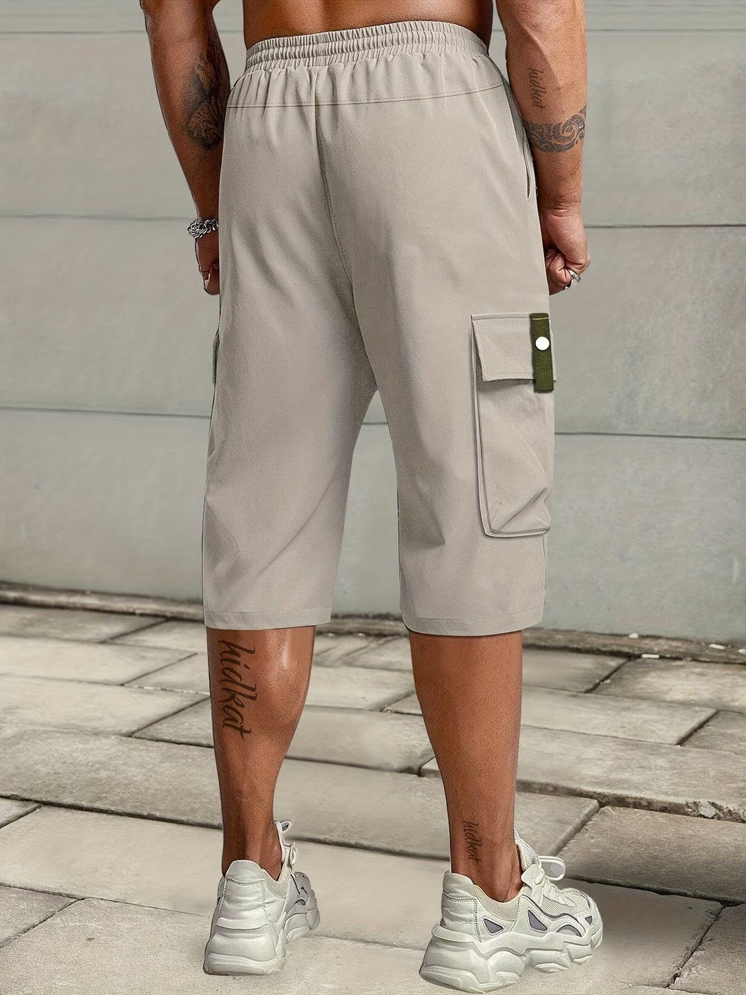 Burkus -  Pantaloni Scurți Casual De Tip Cargo Cu Mai Multe Buzunare