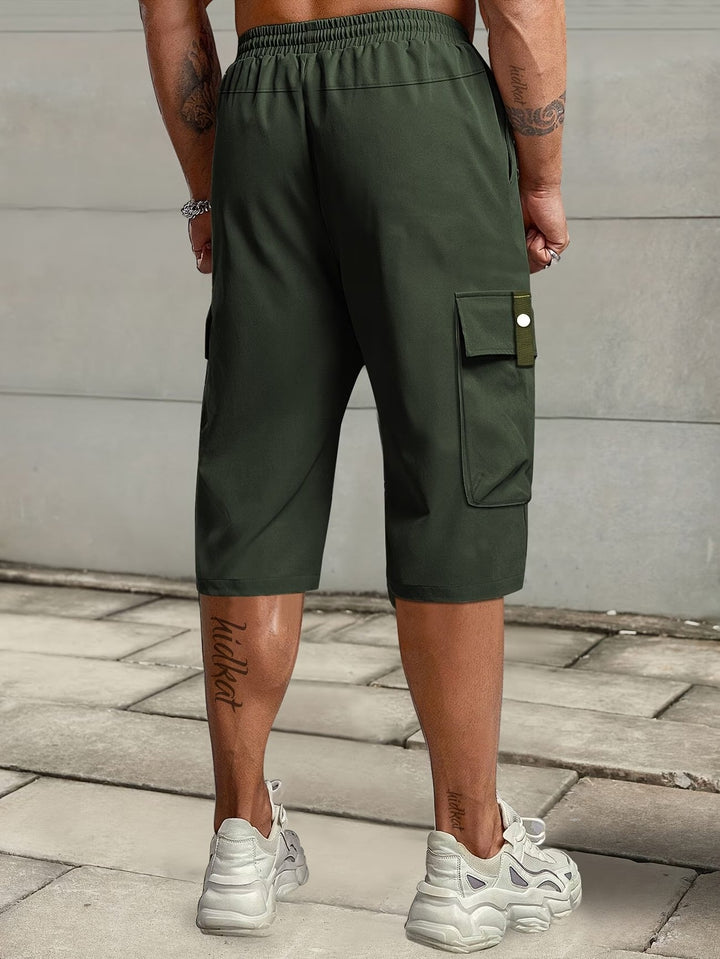 Burkus -  Pantaloni Scurți Casual De Tip Cargo Cu Mai Multe Buzunare