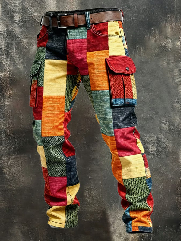 Greg - Pantaloni Patchwork Pentru Marfă