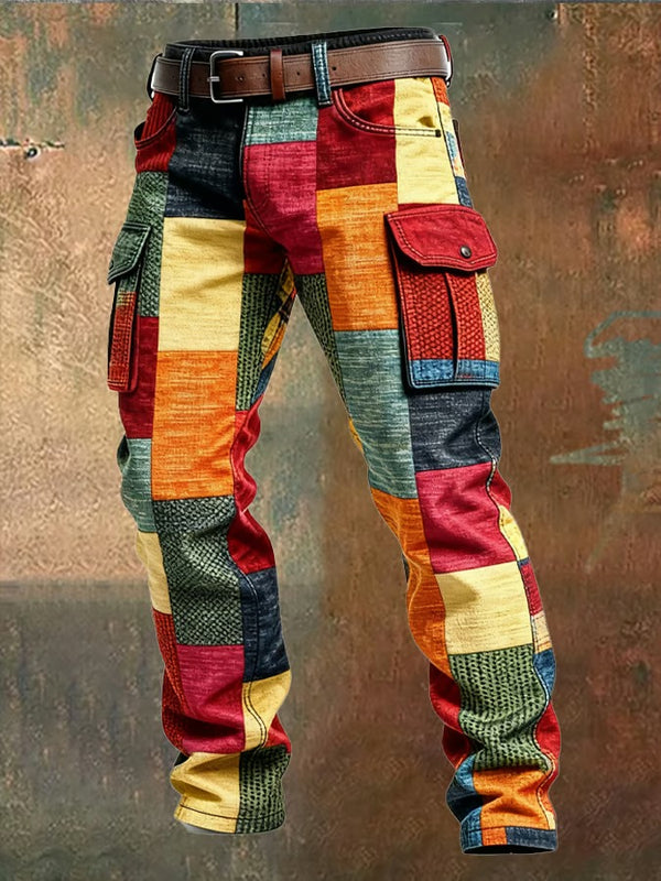 Greg - Pantaloni Patchwork Pentru Marfă