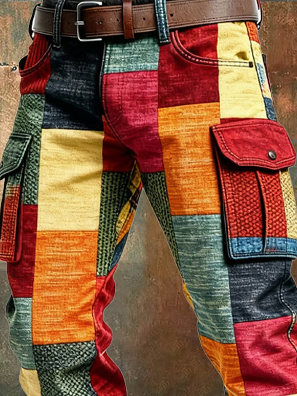 Greg - Pantaloni Patchwork Pentru Marfă