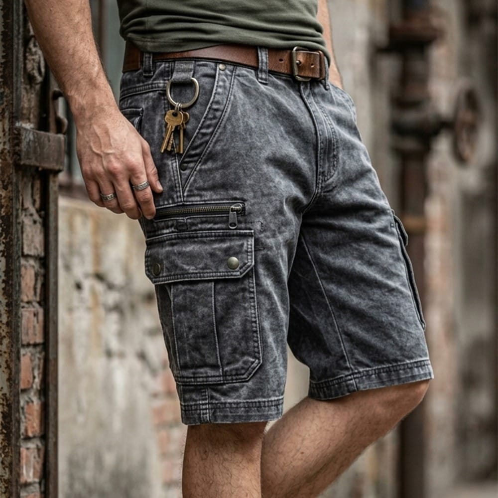 Pezeshkian - Șorturi Marfă Elegante Din Denim