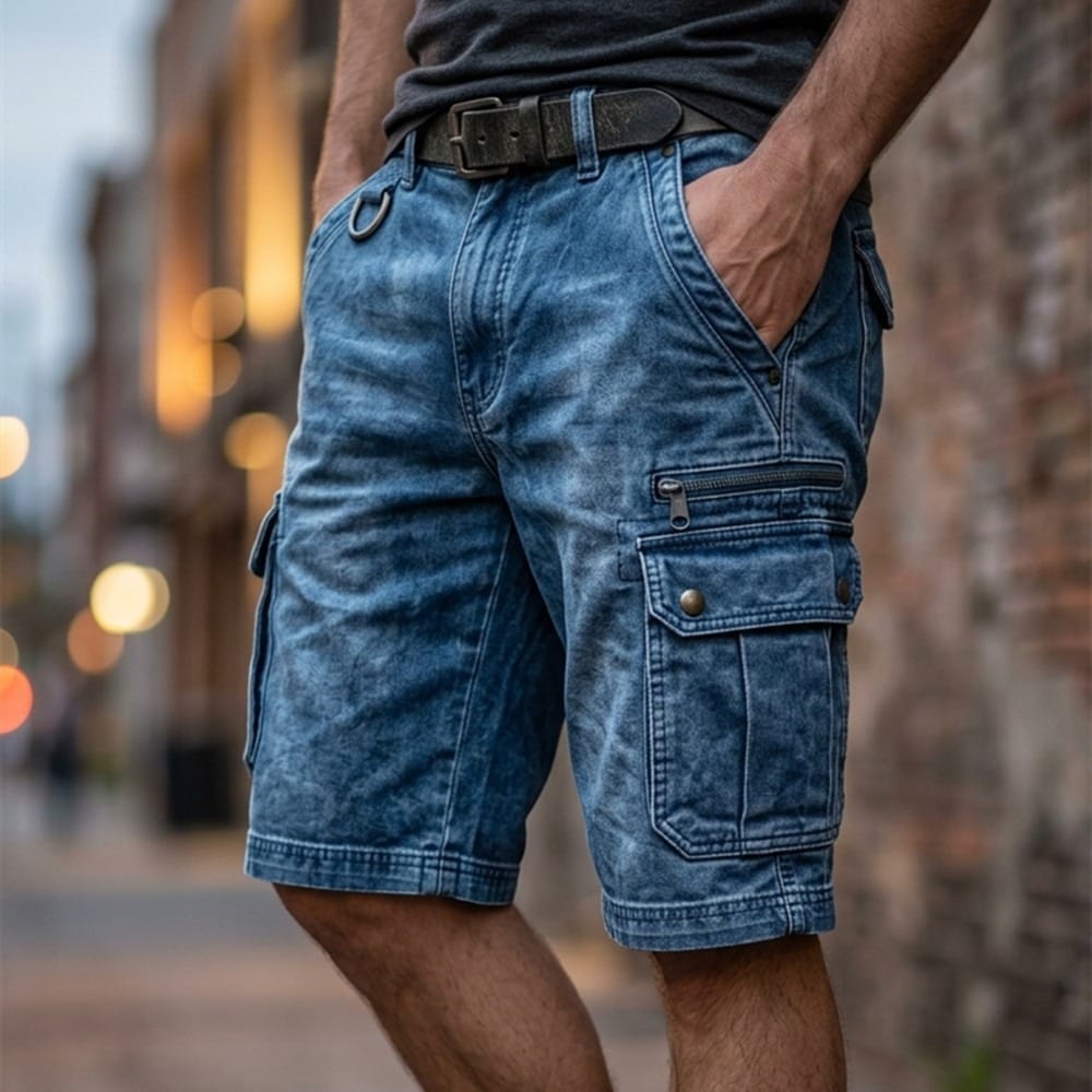Pezeshkian - Șorturi Marfă Elegante Din Denim