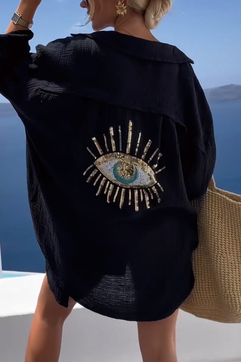Eliza - Cămașă Oversized Din Bumbac Horus