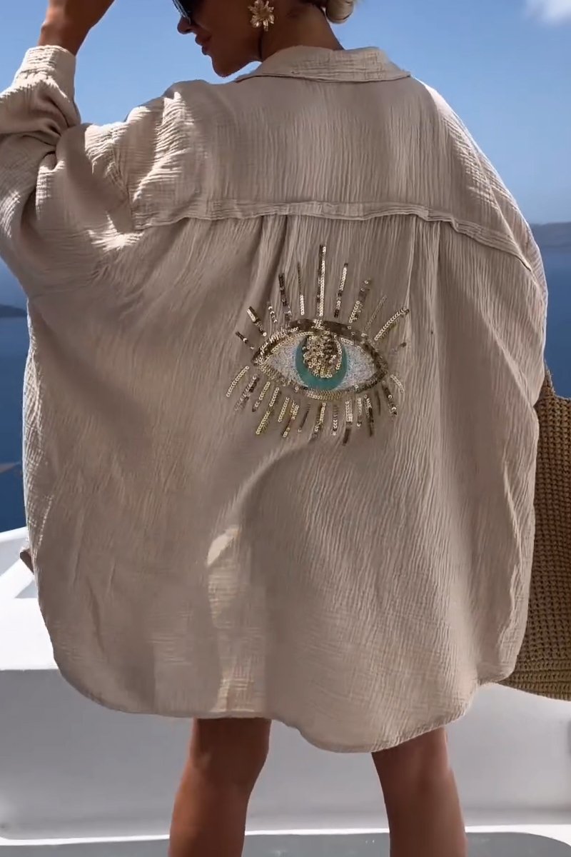 Eliza - Cămașă Oversized Din Bumbac Horus