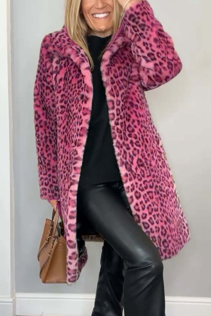Lizzie - Palton Cu imprimeu Leopard