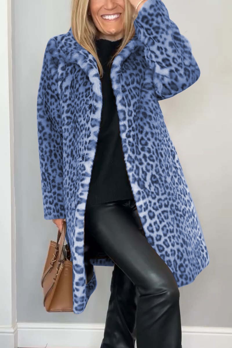 Lizzie - Palton Cu imprimeu Leopard