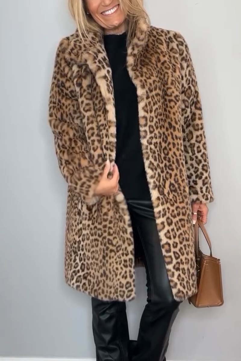 Lizzie - Palton Cu imprimeu Leopard