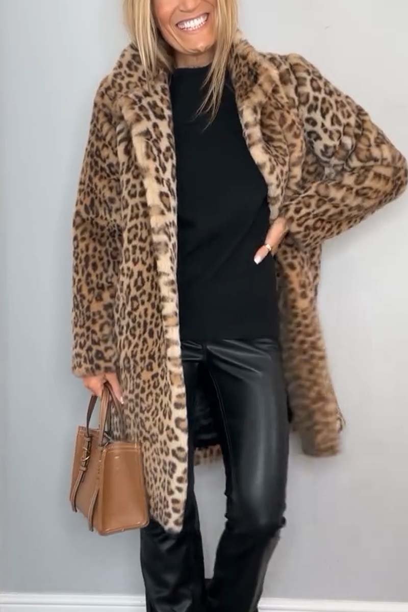 Lizzie - Palton Cu imprimeu Leopard