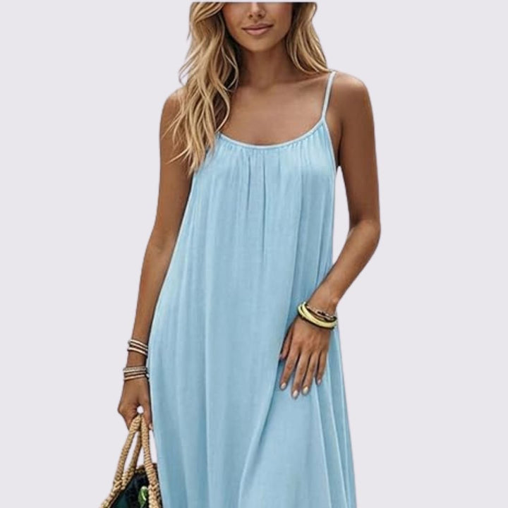 Diandra – Rochie Maxi Elegantă, Cu Spatele Decupat