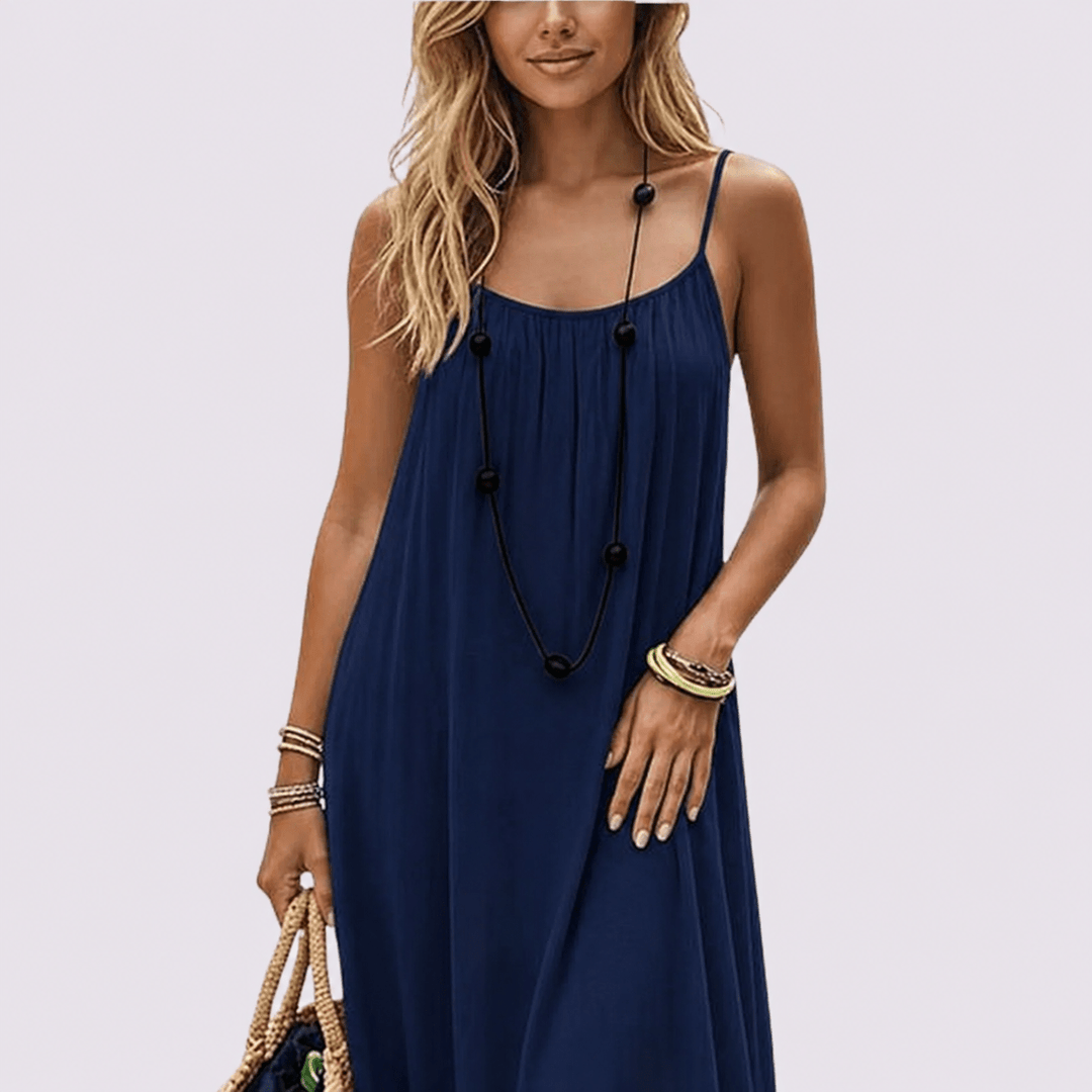 Diandra – Rochie Maxi Elegantă, Cu Spatele Decupat