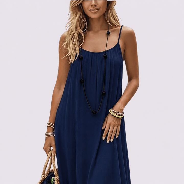 Diandra – Rochie Maxi Elegantă, Cu Spatele Decupat