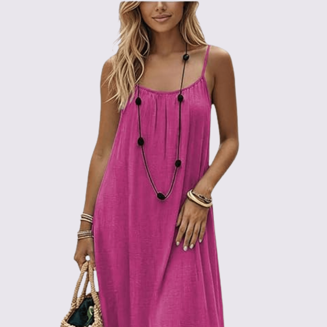 Diandra – Rochie Maxi Elegantă, Cu Spatele Decupat