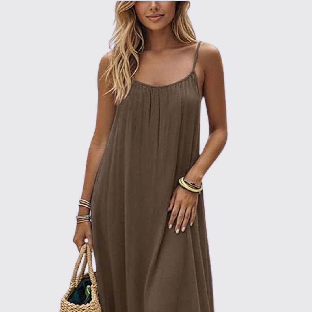 Diandra – Rochie Maxi Elegantă, Cu Spatele Decupat