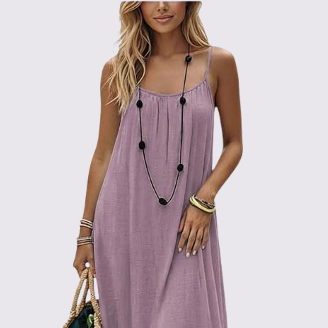 Diandra – Rochie Maxi Elegantă, Cu Spatele Decupat