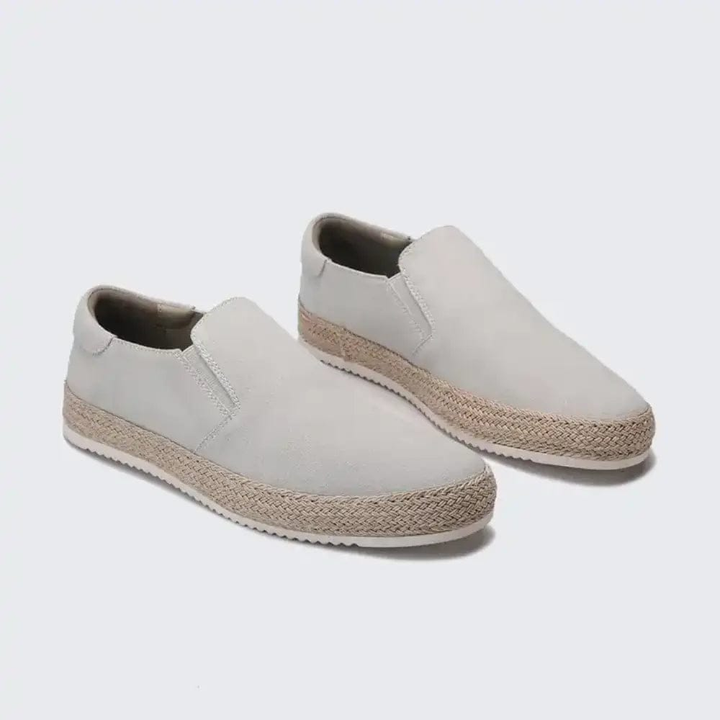 Hanya - Pantofi Slip-on Din Piele de Căprioară cu Talpă Tip Espadrilă