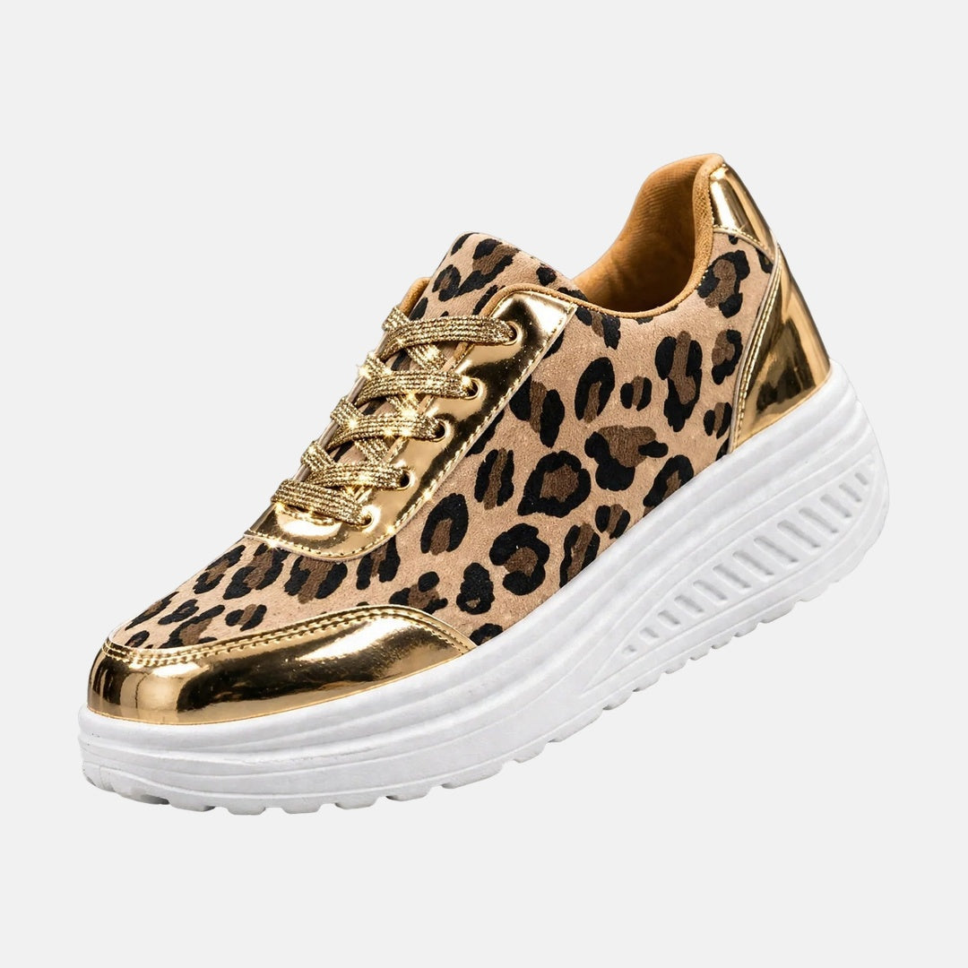 Alika - Pantof Sport Cu Platformă Și Imprimeu De Leopard