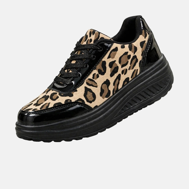 Alika - Pantof Sport Cu Platformă Și Imprimeu De Leopard
