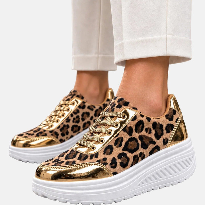 Alika - Pantof Sport Cu Platformă Și Imprimeu De Leopard