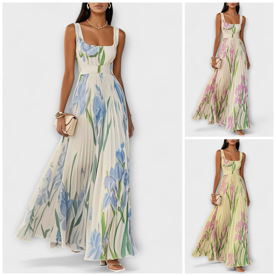 Tressa - Rochie Elegantă Fără Mâneci, Cu Imprimeu Floral