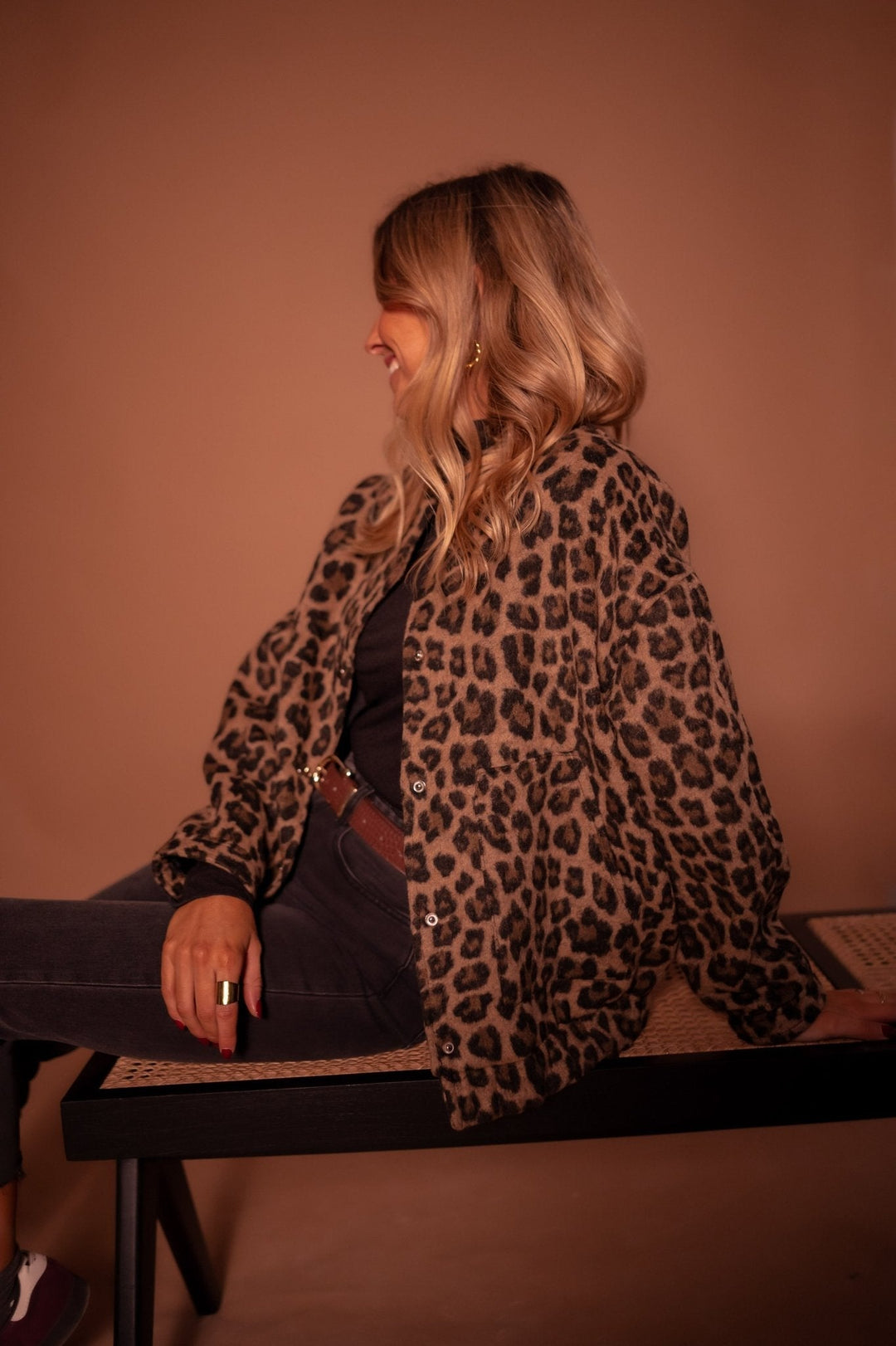 Leana - Jachetă Respirabilă Cu Imprimeu Leopard