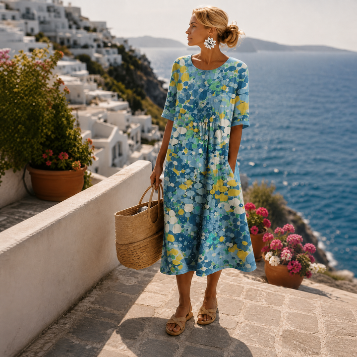 Slaina - Rochie Midi Cu Imprimeu Floral
