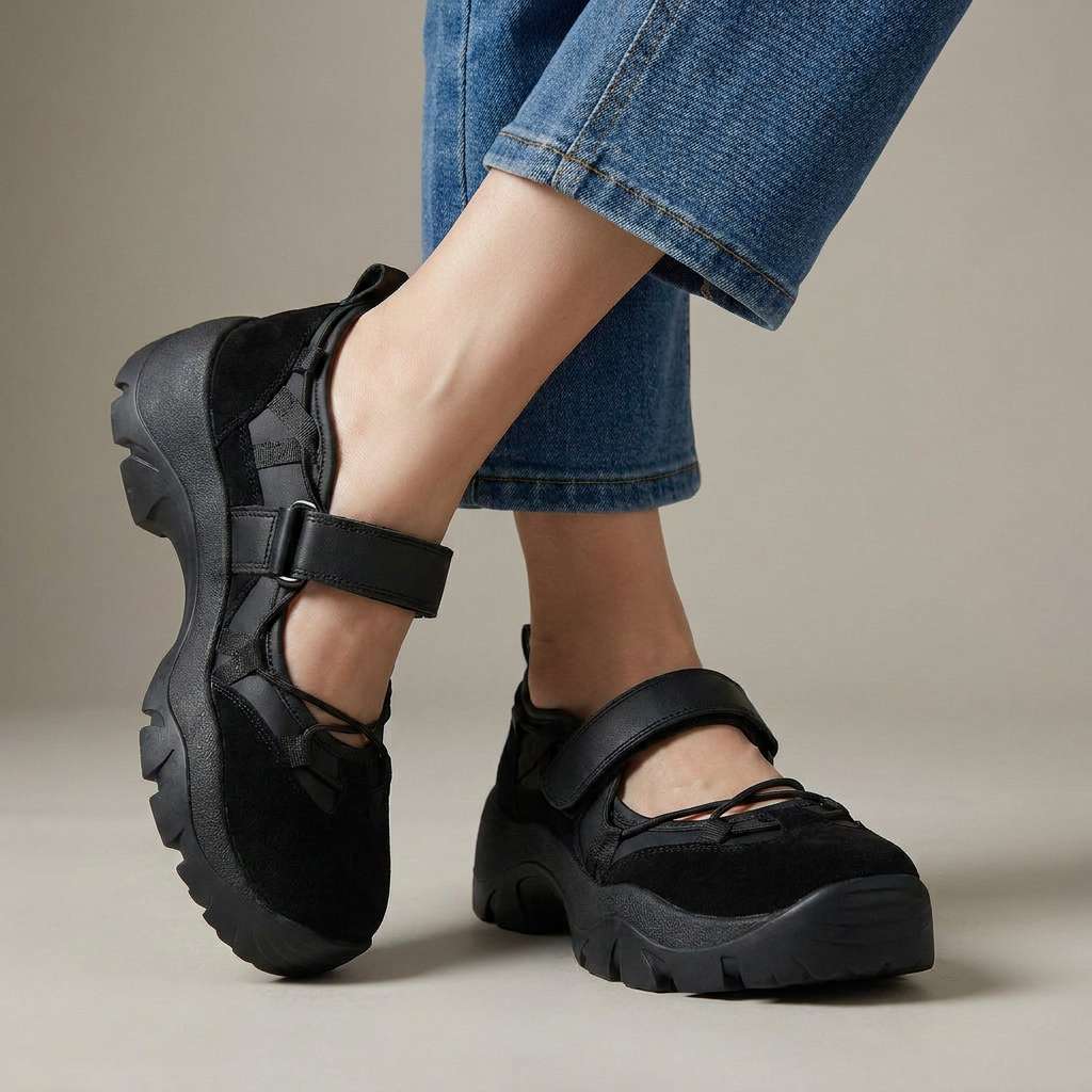 Wylma – Adidași cu Talpă Groasă și Bandă Velcro