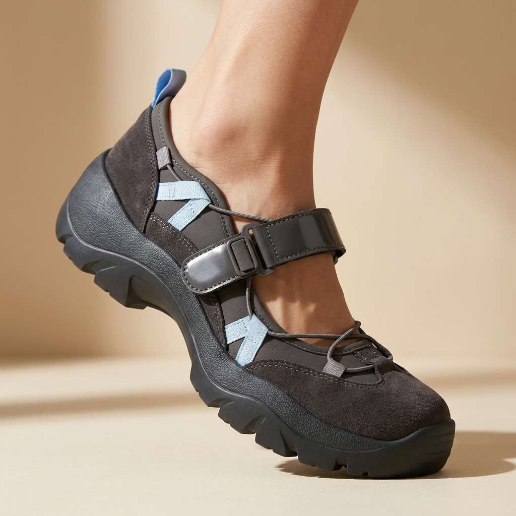 Wylma – Adidași cu Talpă Groasă și Bandă Velcro