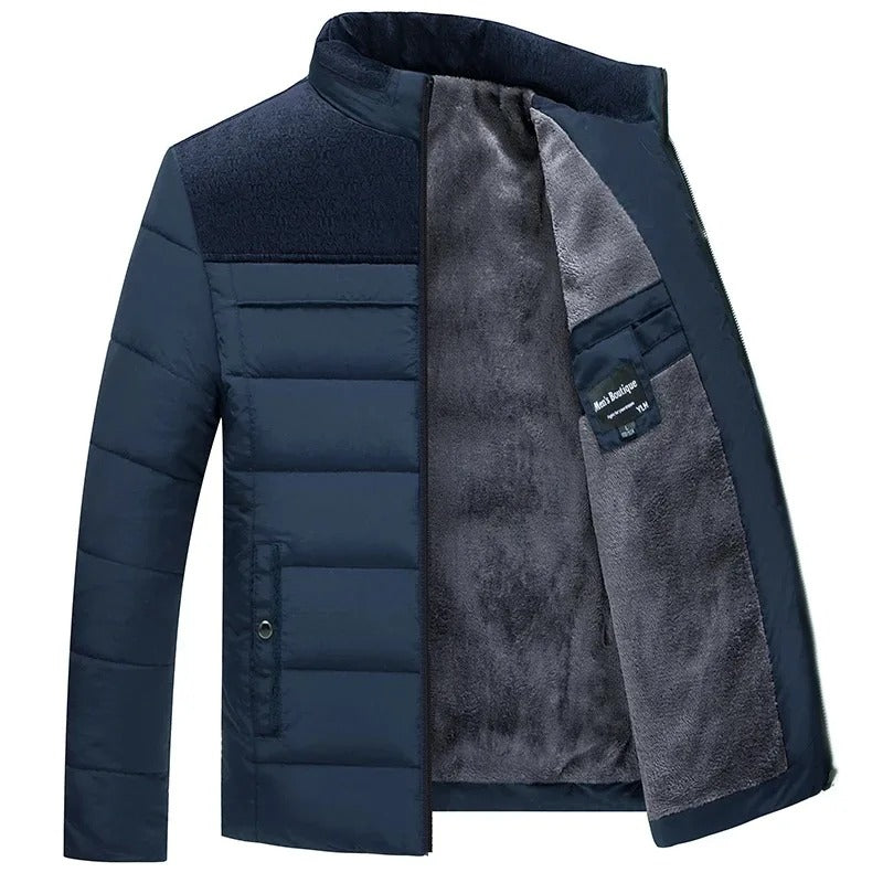 Marenz - Jachetă Căptușită Cu Fleece și Fermoar Frontal