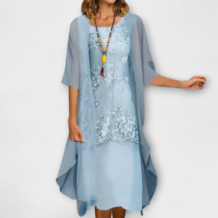 Himonika - Rochie Elegantă Cu Imprimeu Floare