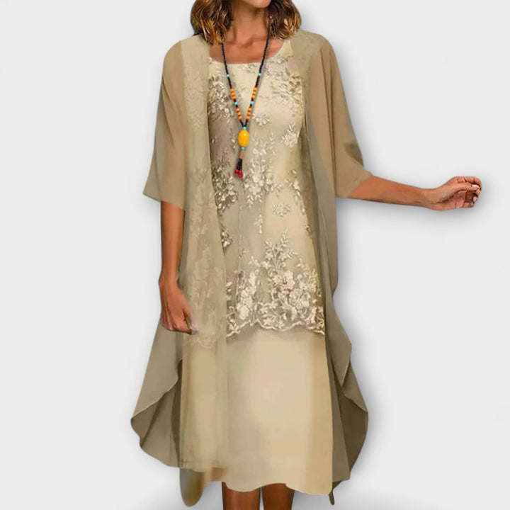 Himonika - Rochie Elegantă Cu Imprimeu Floare