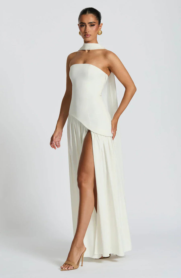 Zalfaa - Rochie Lungă Elegantă Fără Mâneci