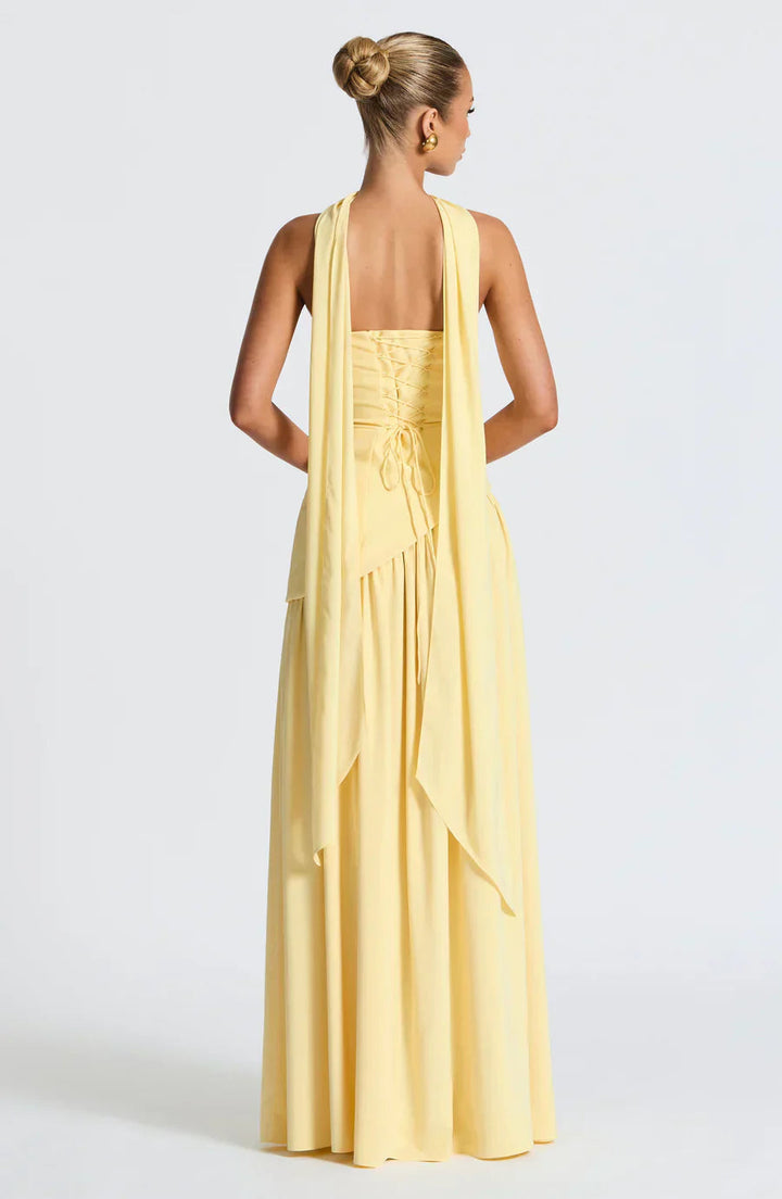 Zalfaa - Rochie Lungă Elegantă Fără Mâneci