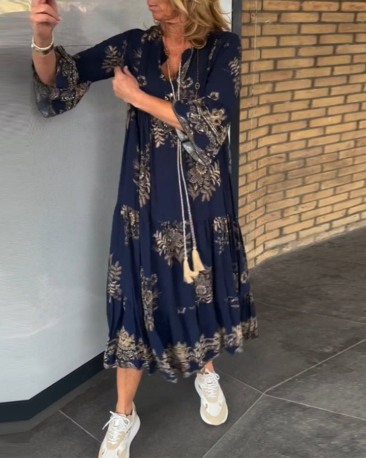 Hypatia - Rochie Vintage Cu Decolteu In V