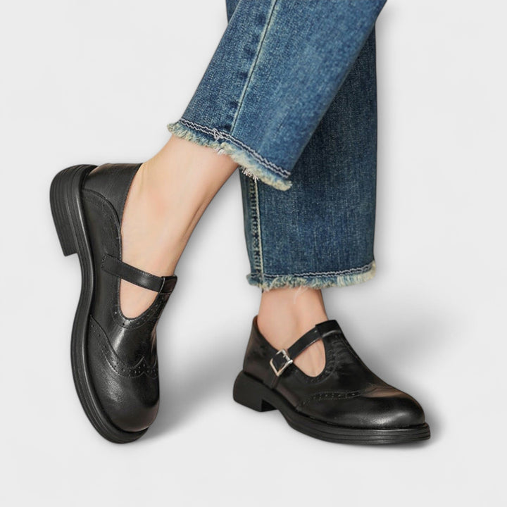 Janine - Pantofi Mary Jane din piele