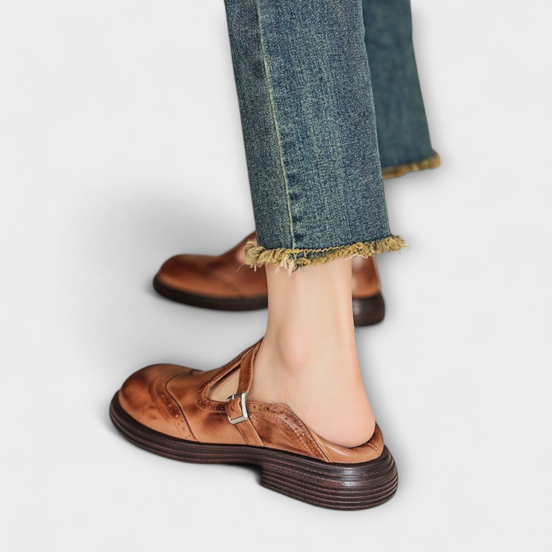 Janine - Pantofi Mary Jane din piele