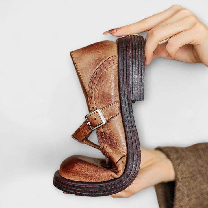 Janine - Pantofi Mary Jane din piele