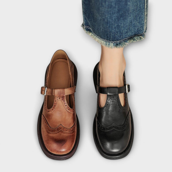 Janine - Pantofi Mary Jane din piele