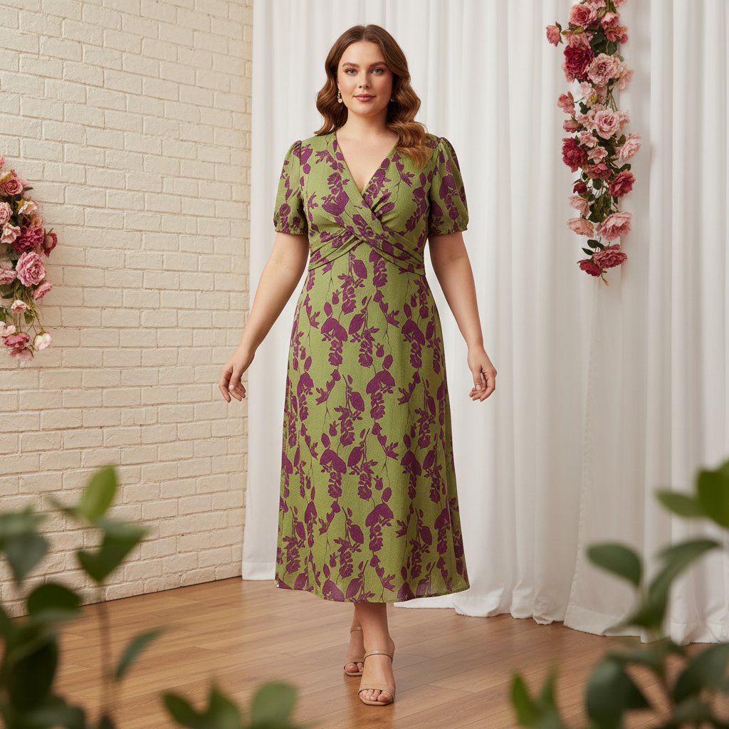 Lonica - Rochie Elegantă Cu Decolteu în V