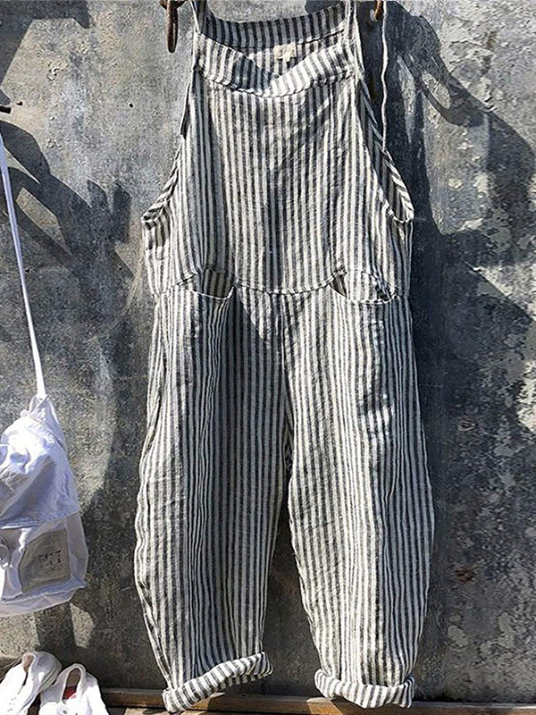 Keeley - Salopetă Cu Picioare Largi Si Dungi